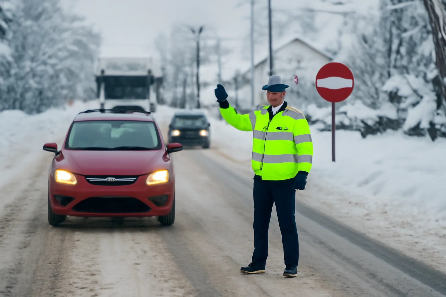 13 artere rutiere închise joi dimineață din cauza zăpezii