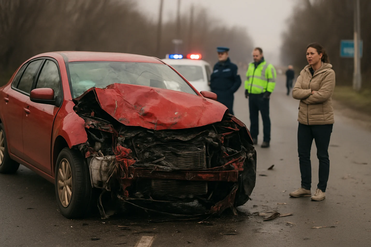 Accident în Galați: Microbuz incendiat, doi răniți la Tirighina