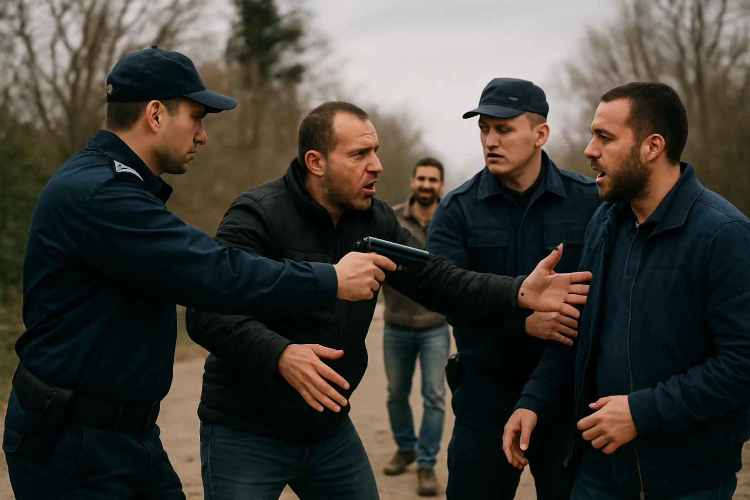 Bătaie la Babadag oprită de poliție prin focuri de armă