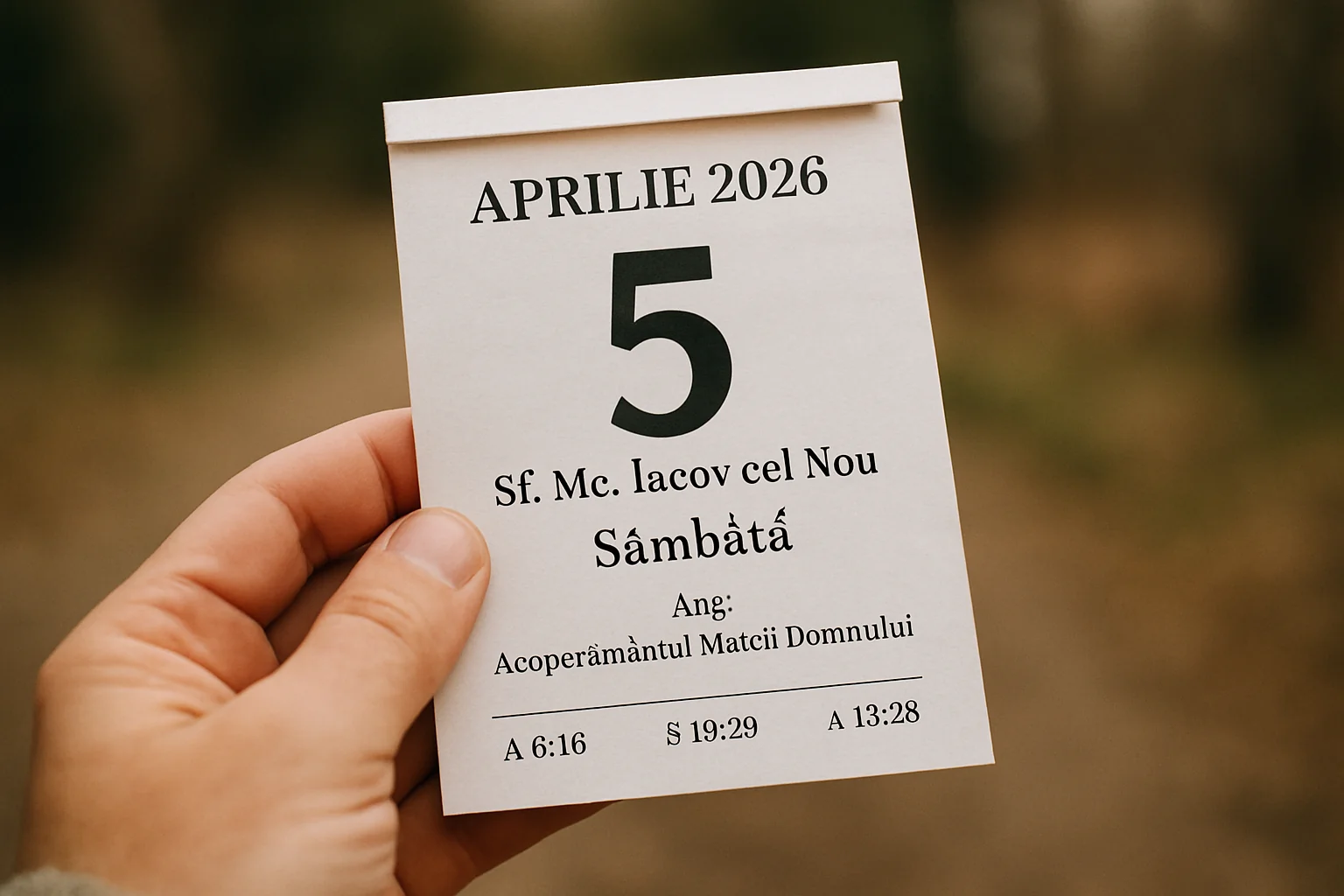 Calendar ortodox – 2026-04-05