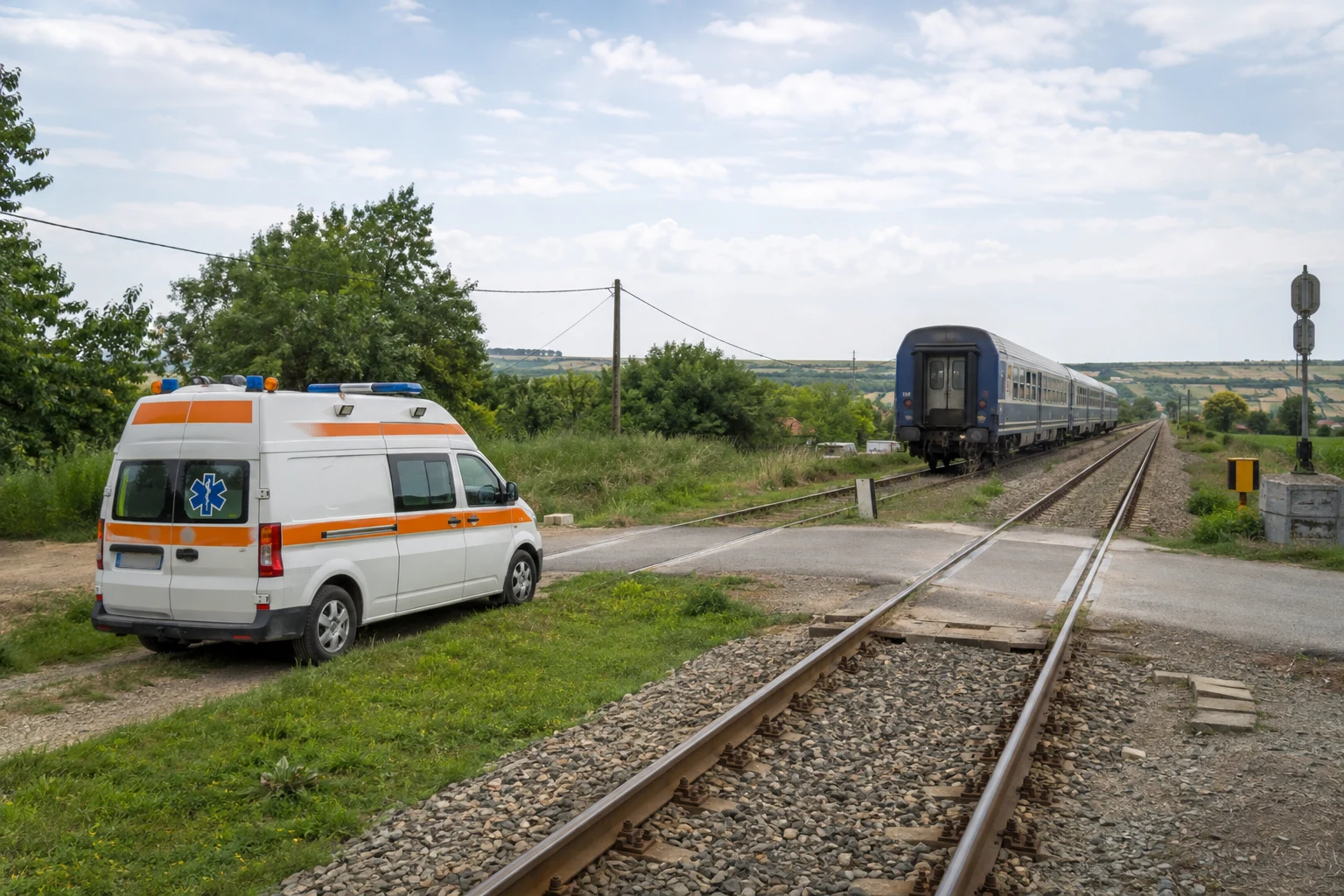 Femeie de 83 de ani, rănită după ce a fost acroșată de tren la Chiraftei