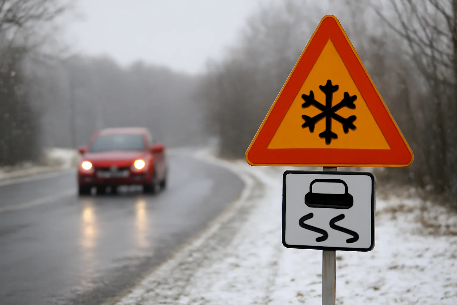 CNAIR cere prudență șoferilor din Galați pe fondul codurilor meteo de iarnă