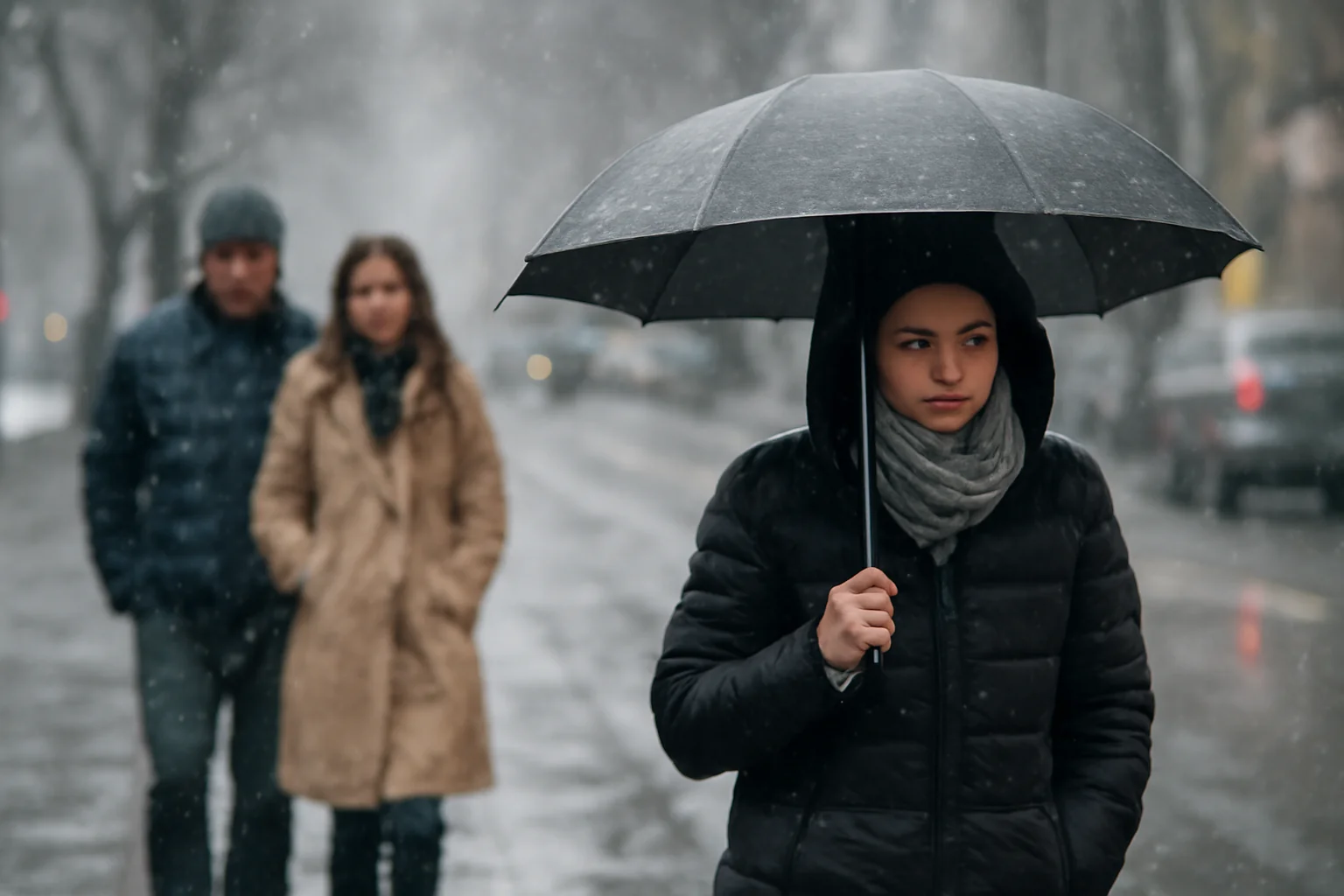Cod galben de precipitații mixte la Galați, cu polei și ninsori anunțate
