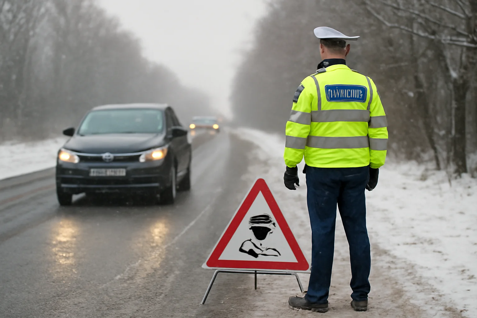 Condiții de iarnă pe șosele: atenționare rutieră pentru precipitații mixte și polei în județul Galați