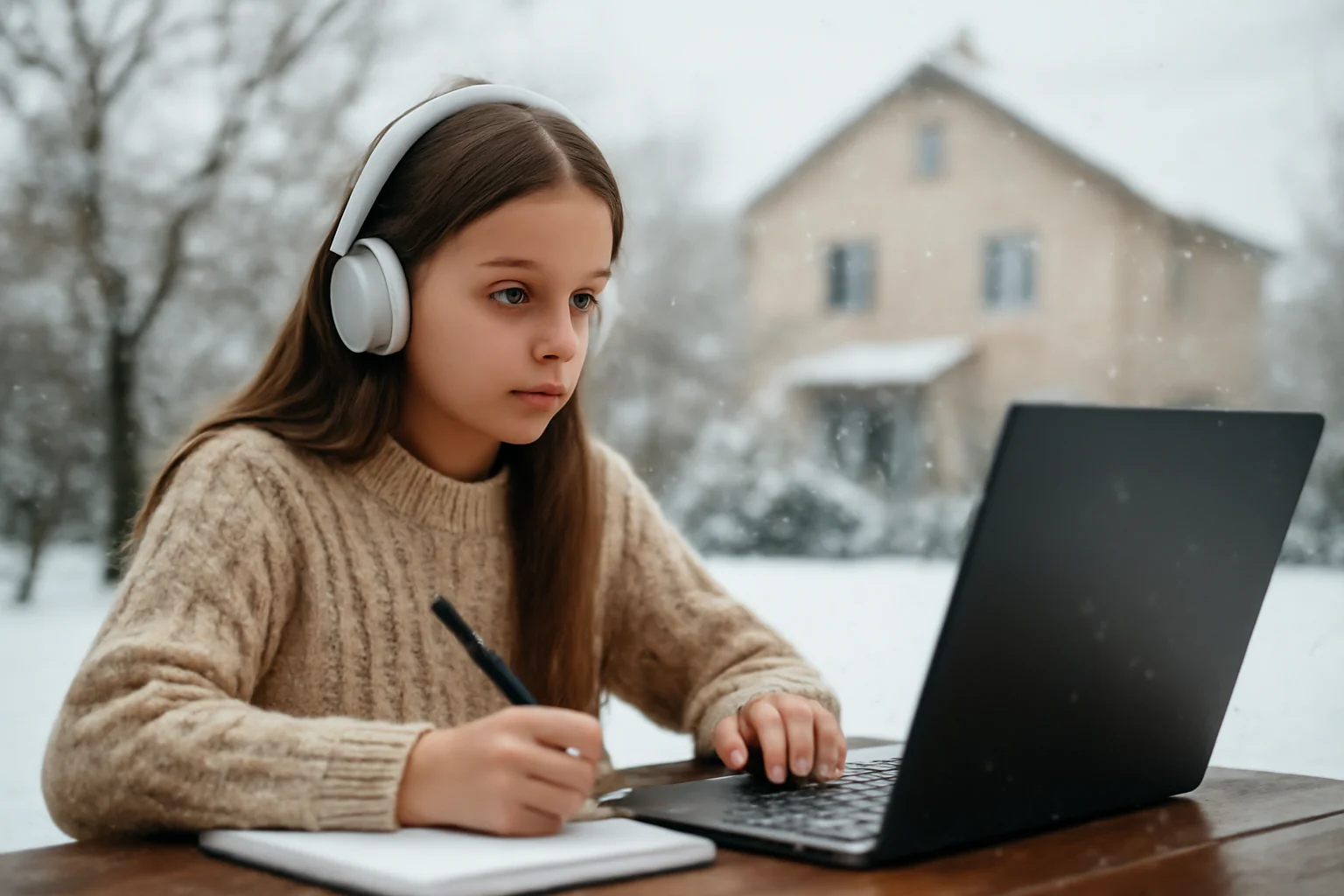 Cursurile trec în online în județul Galați din cauza ninsorilor
