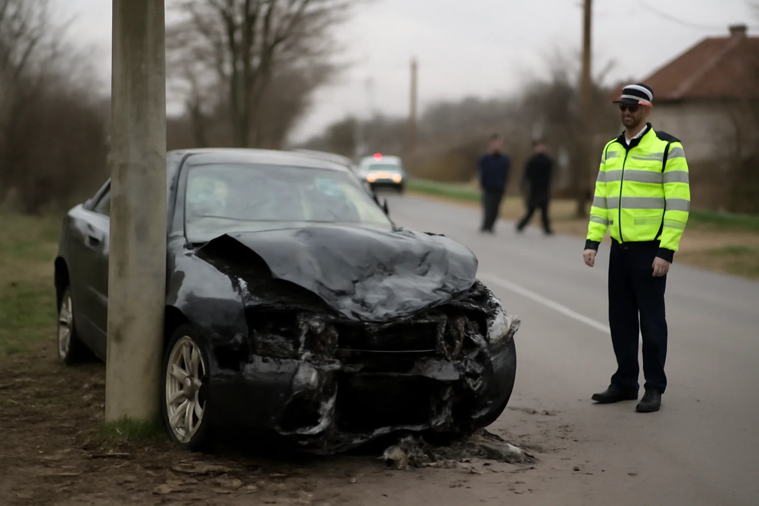 Doi tineri au murit într-un accident rutier în satul Podoleni, județul Galați
