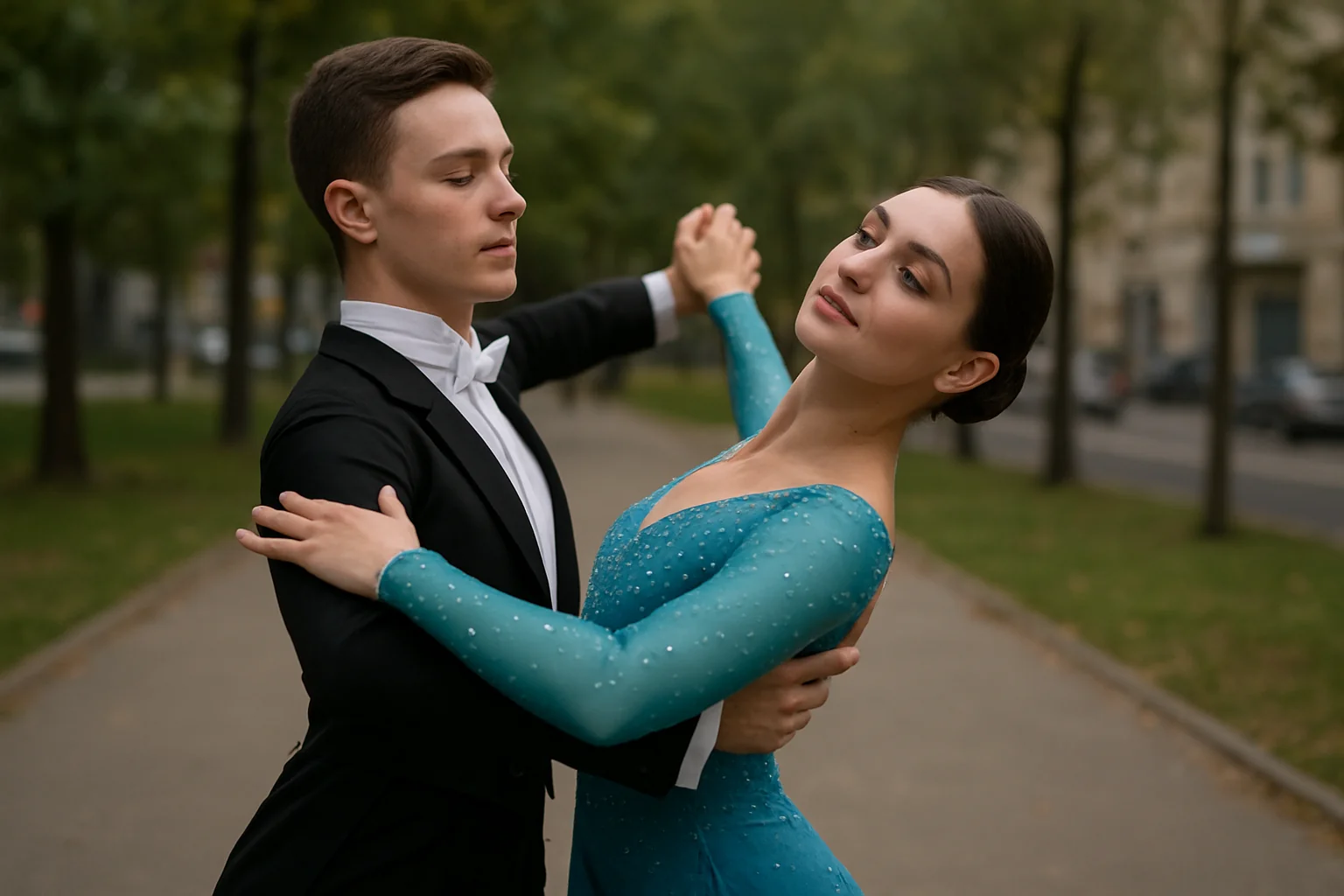 Doi tineri dansatori, în Lotul Național de Dans Sportiv