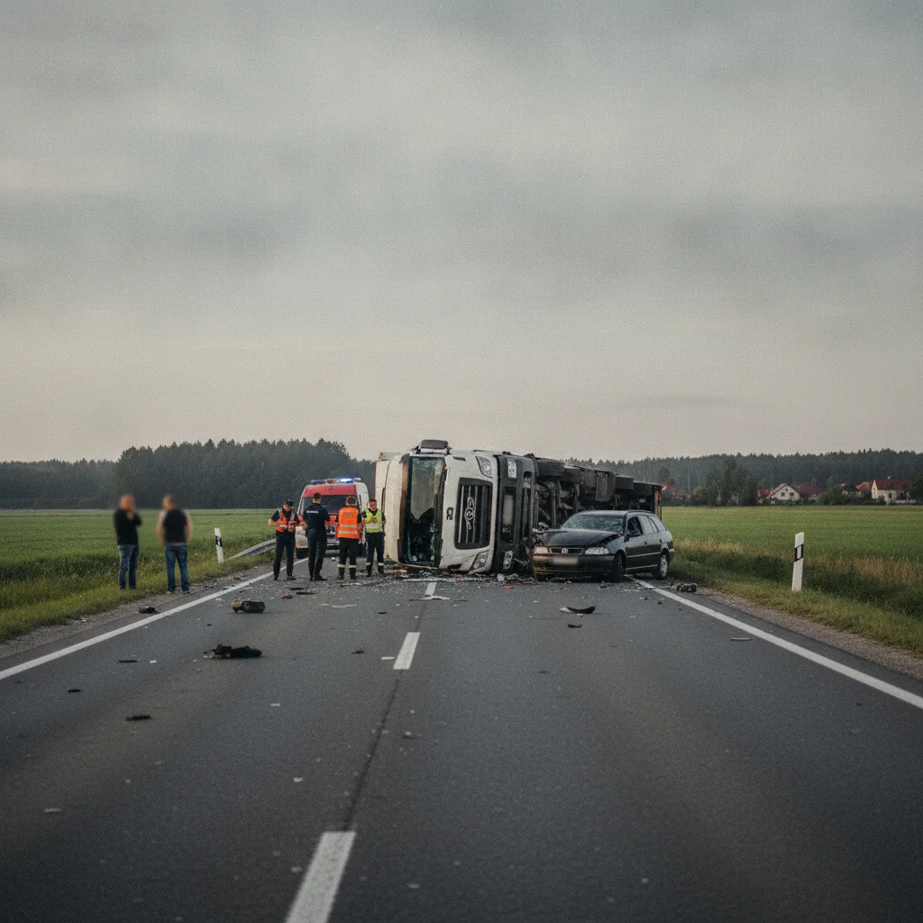 Femeie de 69 de ani din Țepu, accidentată mortal de TIR pe DE 581 la Munteni