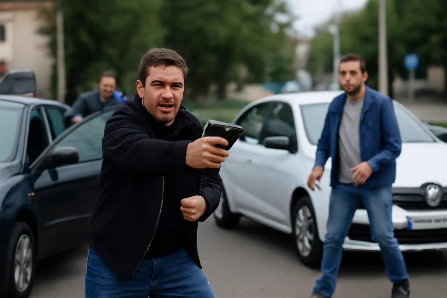 Focuri de armă în trafic la Tecuci: Răfuială violentă