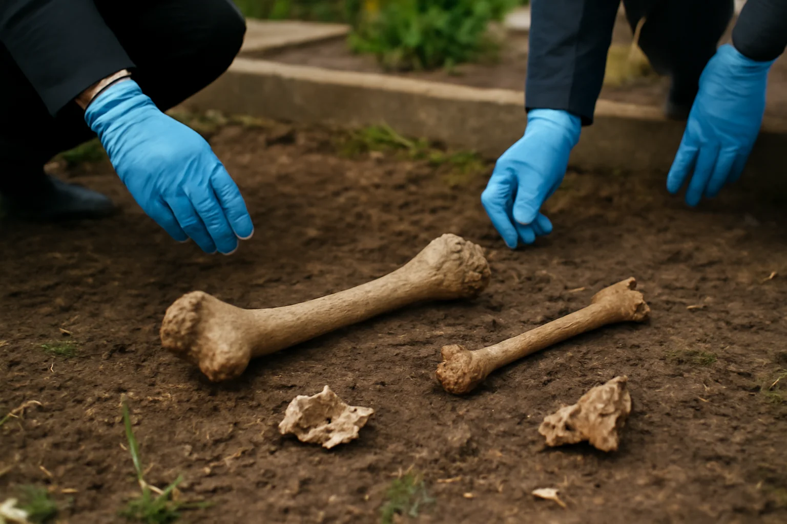 Fragmente osoase găsite în curtea unei grădinițe din Galați, în timpul unor lucrări