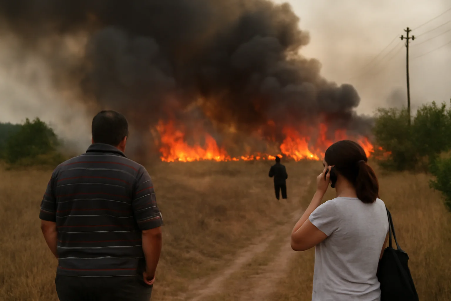 Incendiu de anvelope la Șendreni, lângă Galați, stins de pompieri după emiterea unui mesaj RO-Alert