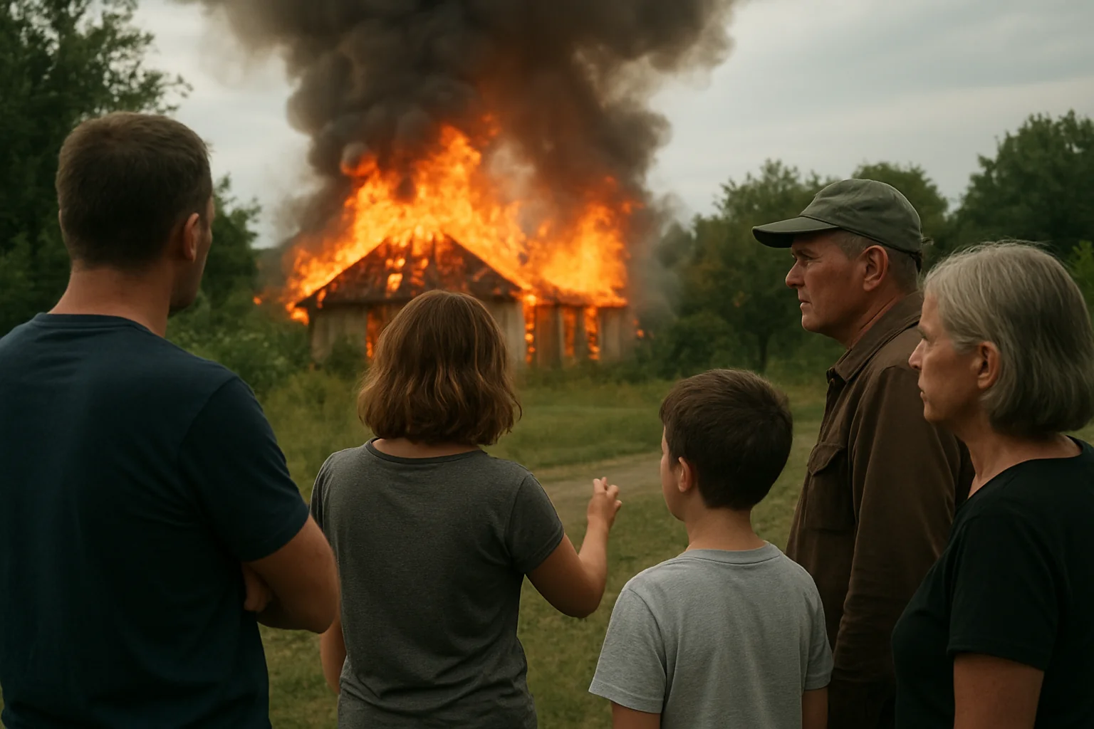 Incendiu devastator la Nărţeşti, cauzat de un trăsnet
