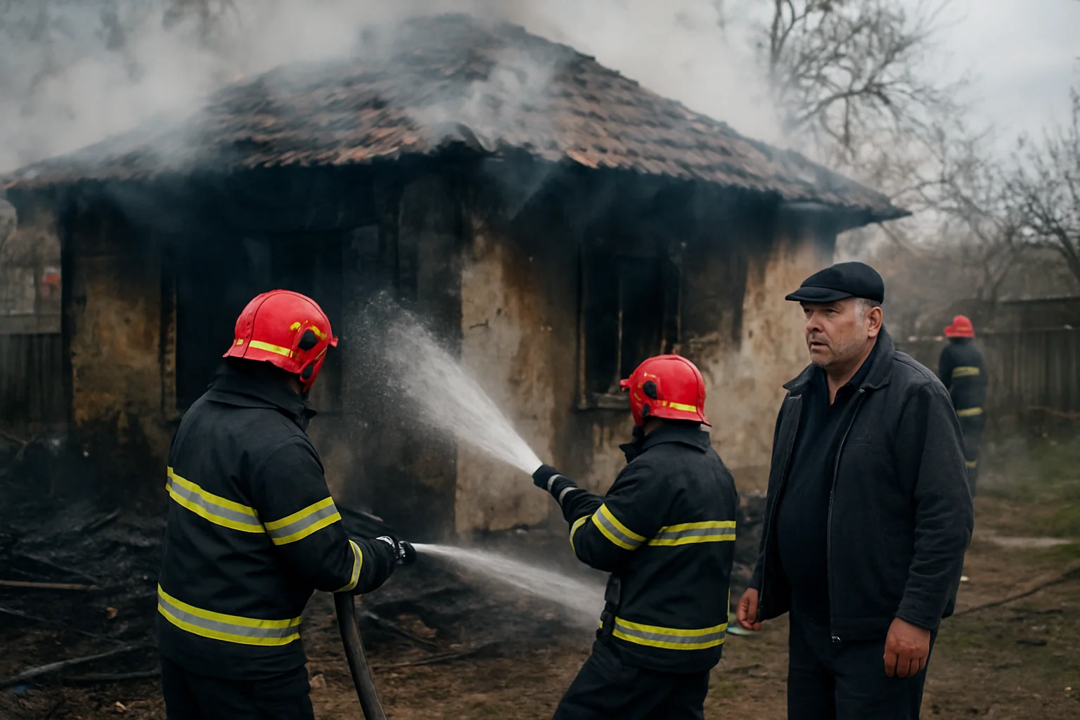 Incendiu devastator la o locuință din Independența: Un bărbat și-a pierdut viața