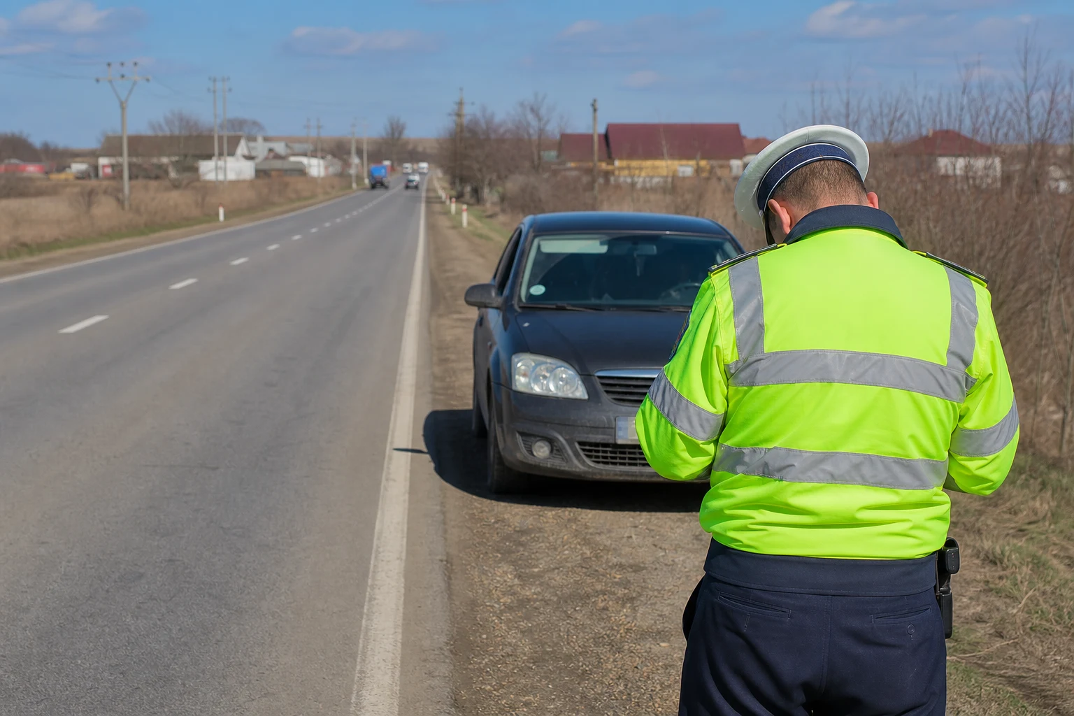 DN25, la Independența: șofer de 77 de ani depistat cu dreptul de a conduce suspendat