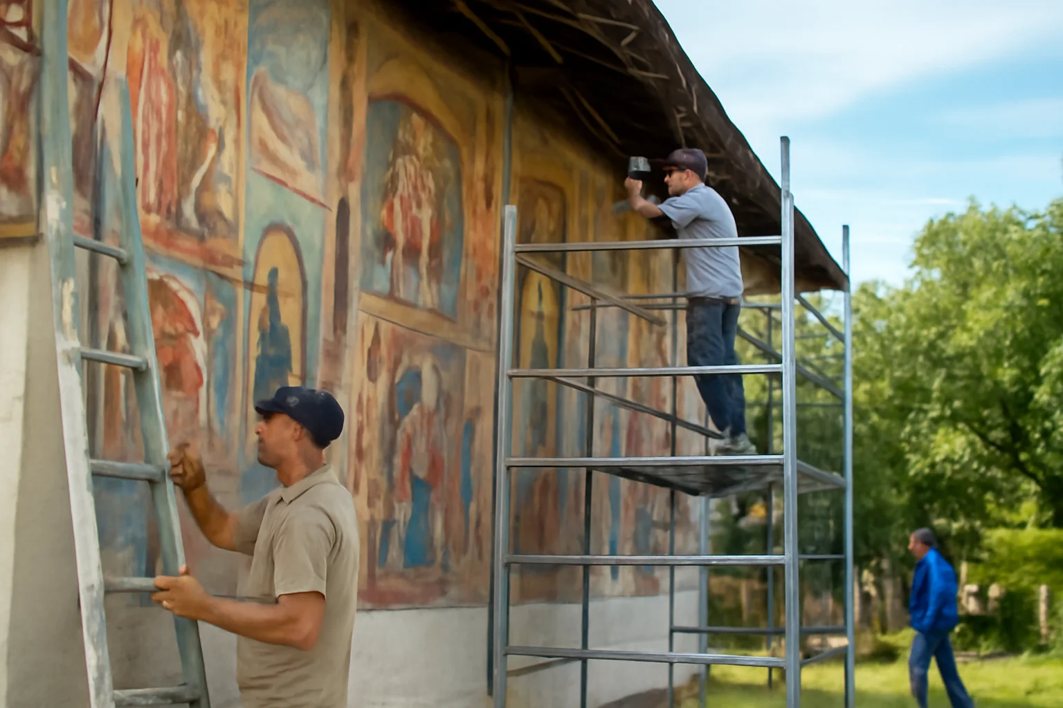 Licitație pentru lucrări de pictură în frescă la o biserică din județul Galați