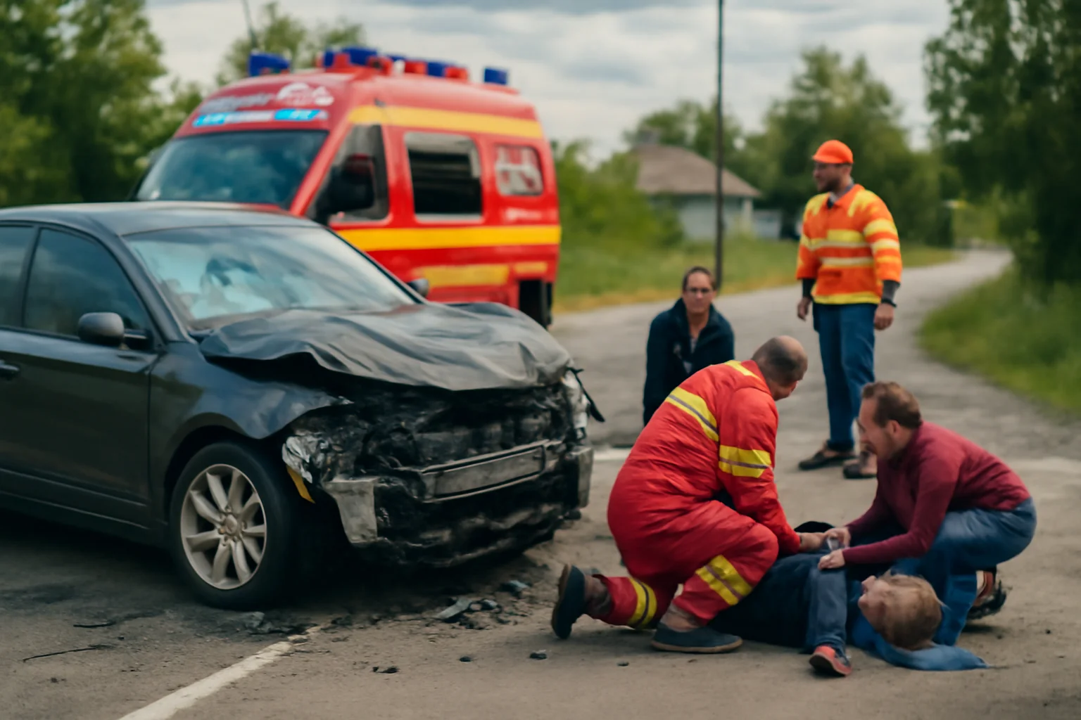 Mai multe persoane rănite într-un accident pe DN 25, la Umbrărești Deal, județul Galați