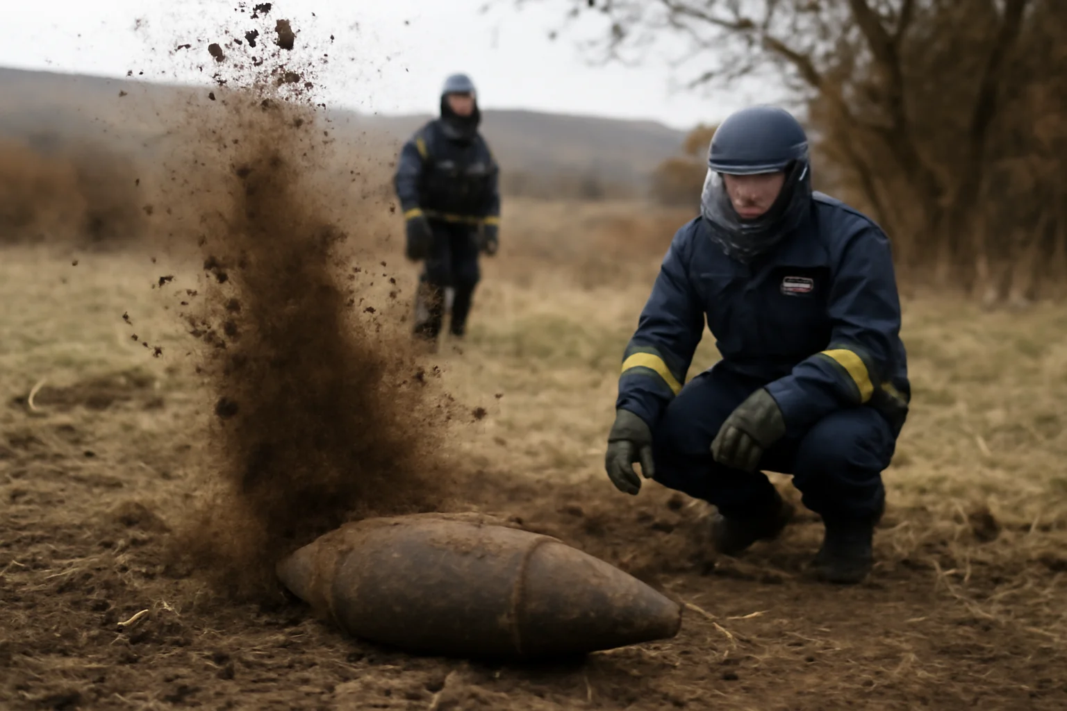 Muniție neexplodată distrusă în siguranță de ISU Galați în poligonul Râpa Galbenă – Braniștea