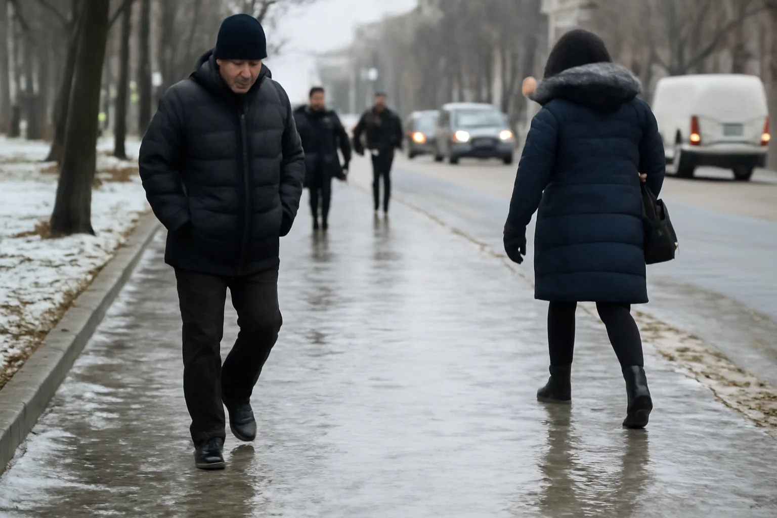 Ploaia înghețată a creat haos în trafic la Galați pe 16 ianuarie 2026