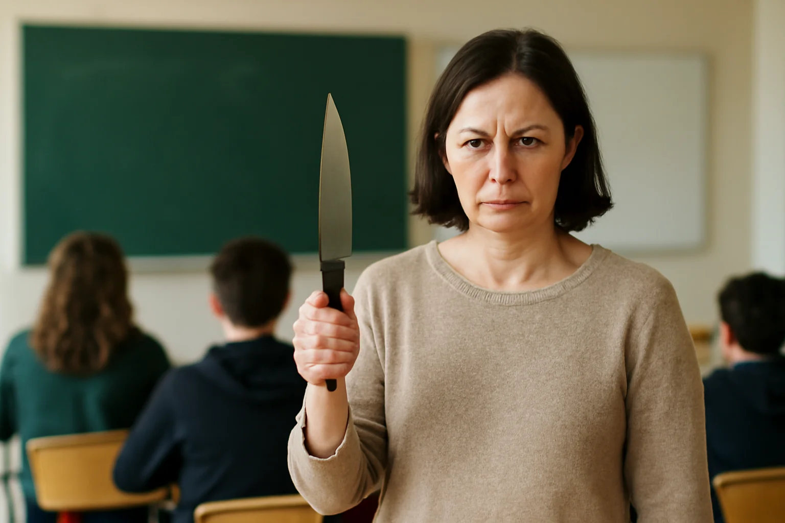 Profesoară de la liceu renumit din Galați acuzată că a intimidat elevii cu un cuțit în timpul orei de informatică