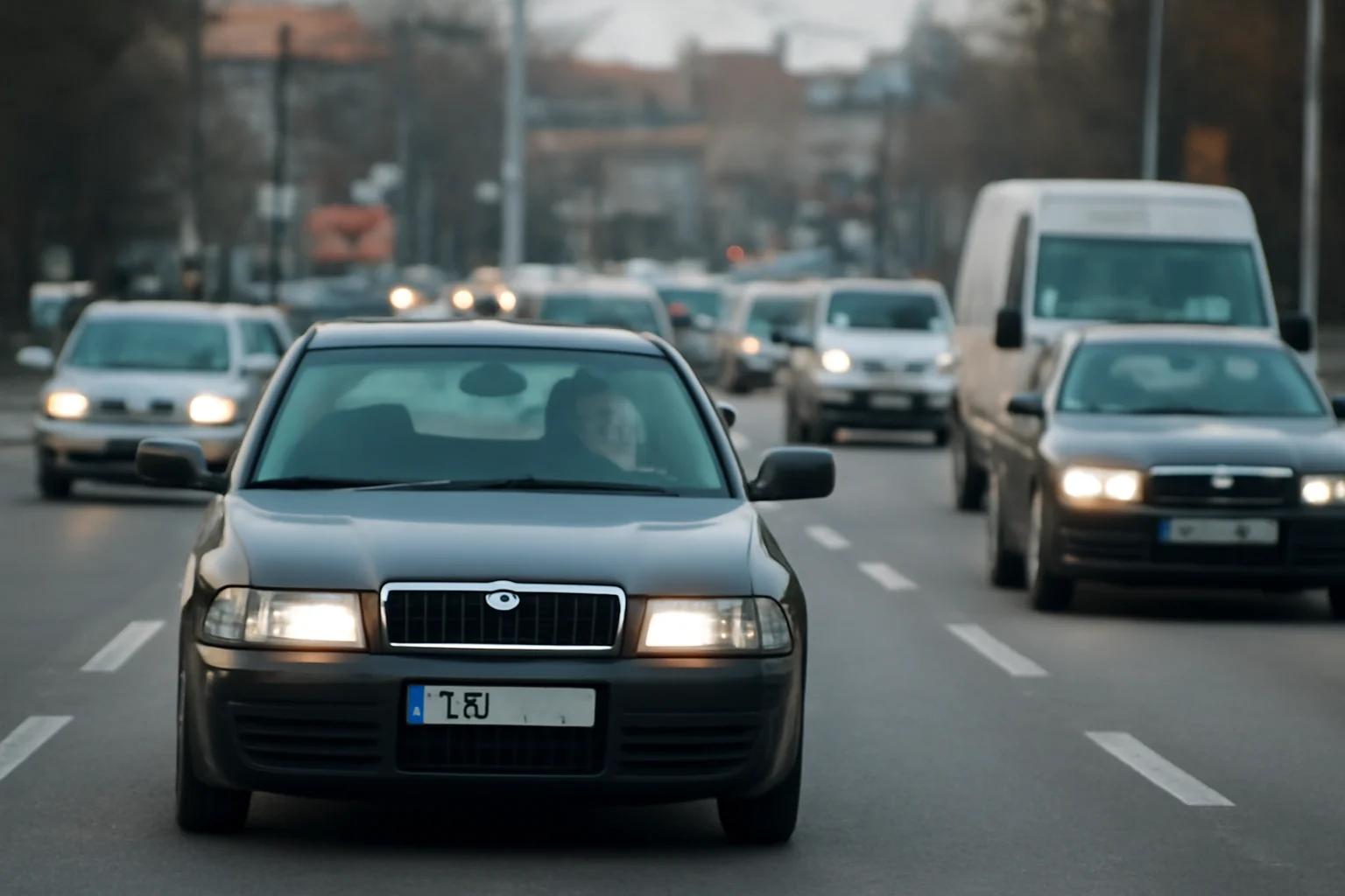 Șofer din Galați, filmat circulând pe contrasens pe o șosea aglomerată din Brașov