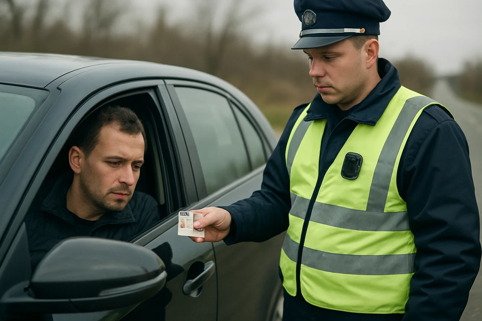 Șofer din Iași, prins la Sculeni cu permisul suspendat