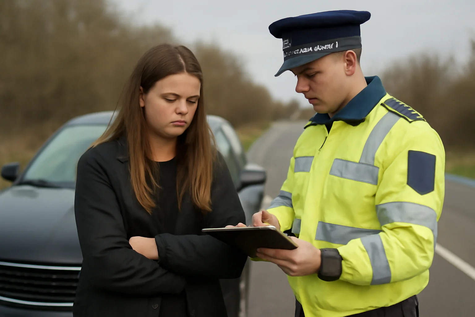 Șoferiță de 19 ani sancționată după imagini virale surprinse pe DN25, în județul Galați