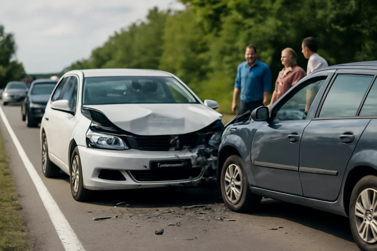 Trafic blocat temporar pe DN 25, lângă Drăgănești, în județul Galați, după un accident între două mașini