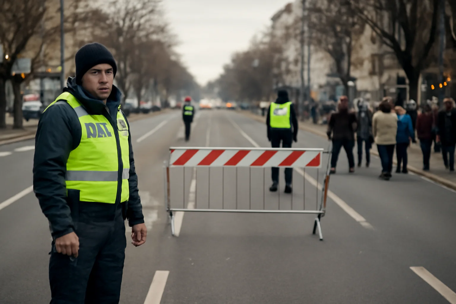 Trafic oprit pe bulevardul Marea Unire din Galați de Bobotează, pe 6 ianuarie 2026