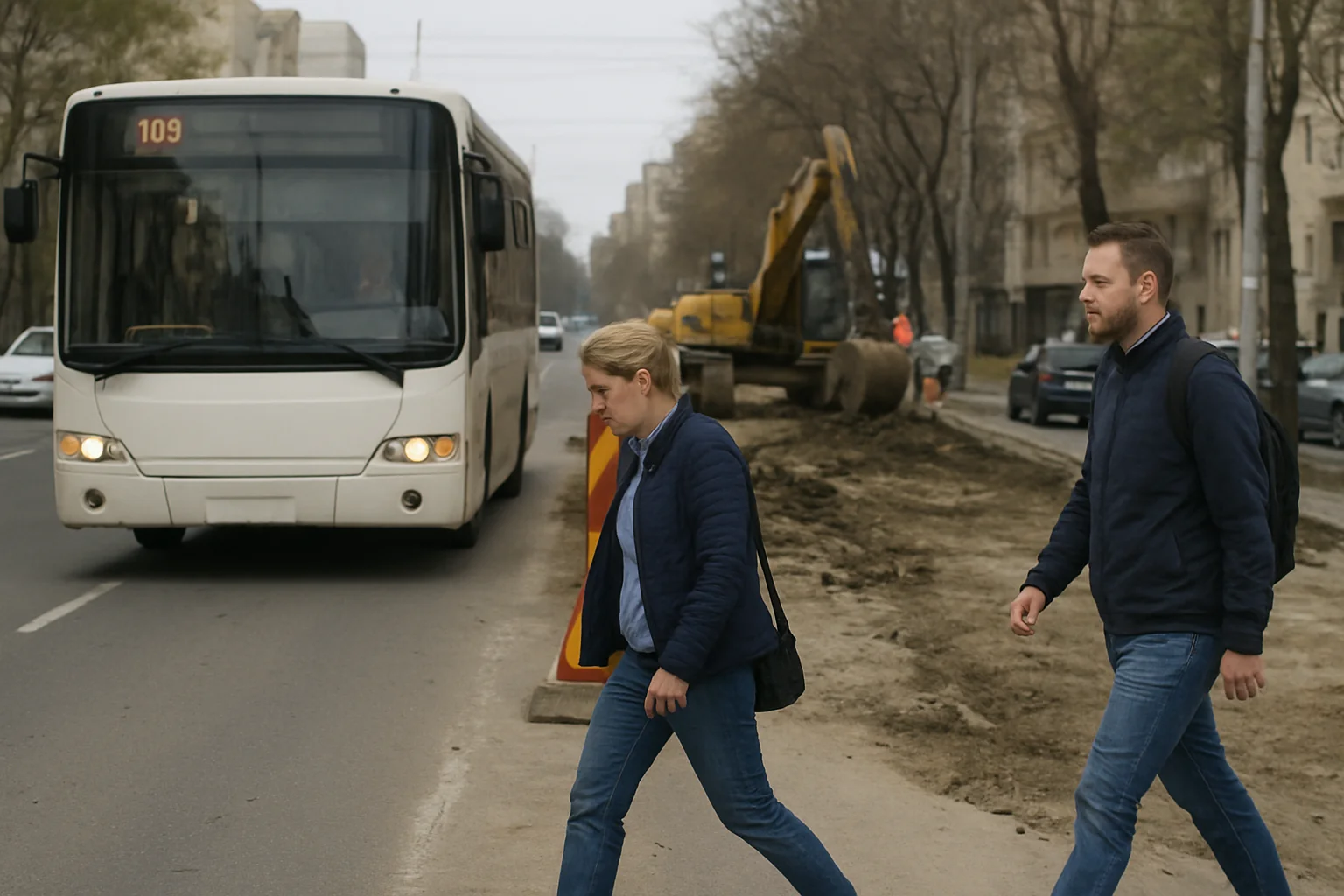 Trei trasee de transport public de călători din Galați sunt deviate din cauza unor lucrări la carosabil în zona străzii Ionel Fernic