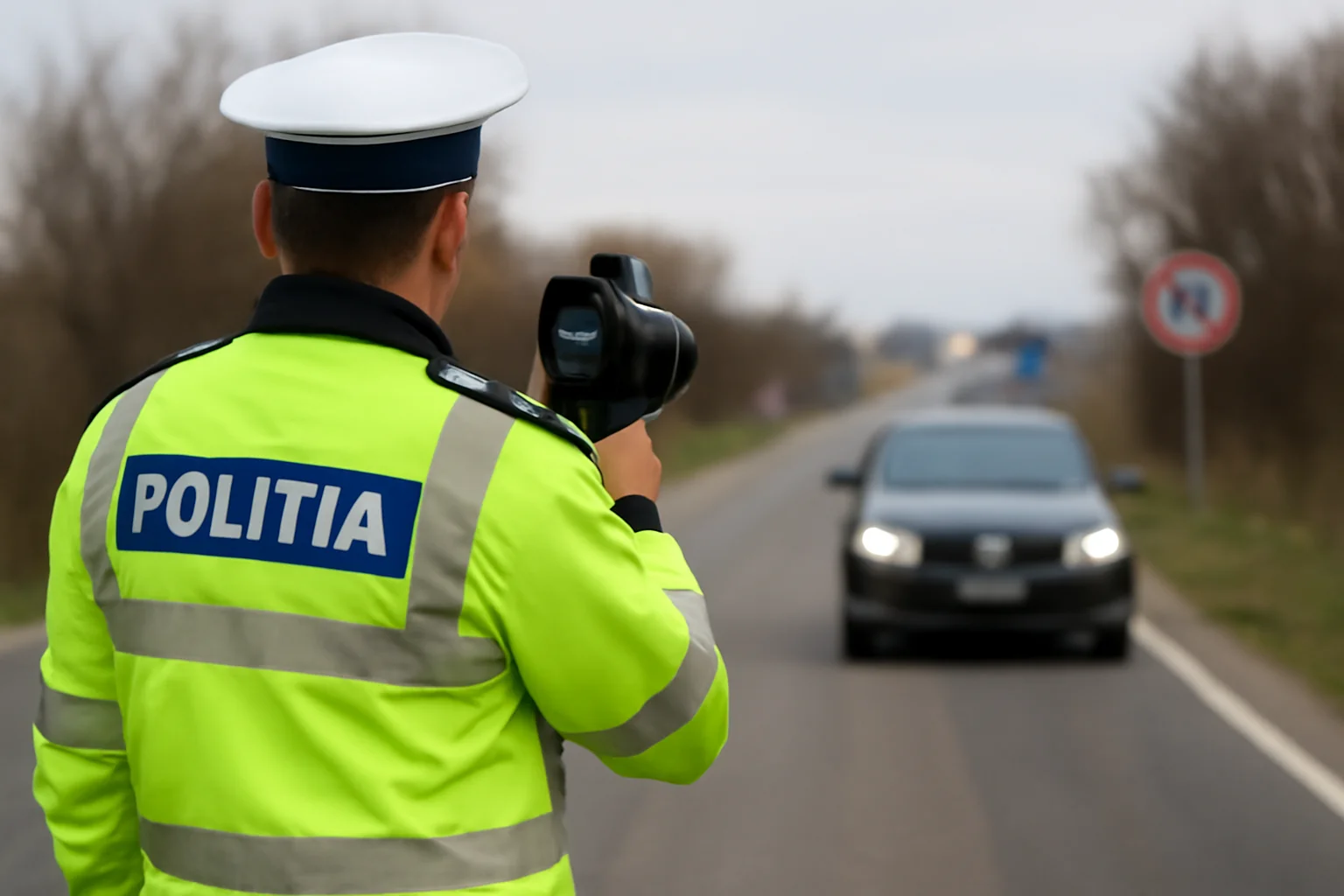 Val de amenzi pentru viteză la ieșirea din Galați, într-un control al poliției rutiere